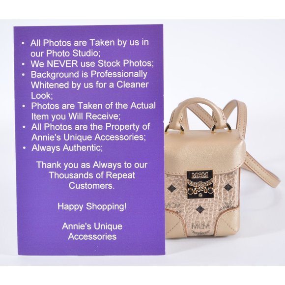 MCM Visetos Canvas Mini Crossbody Waist Charm Bag - Picture 3 of 12